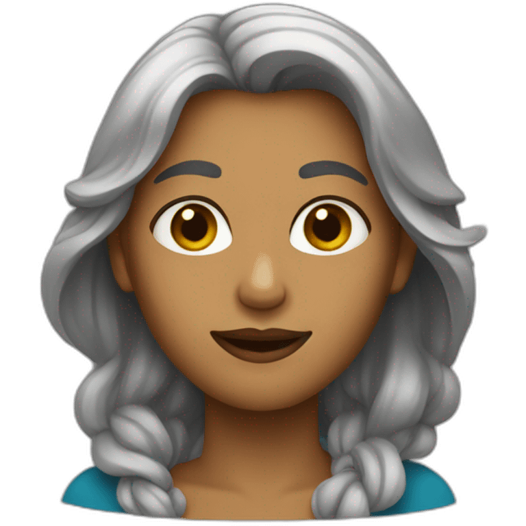 Une femme à barbe emoji