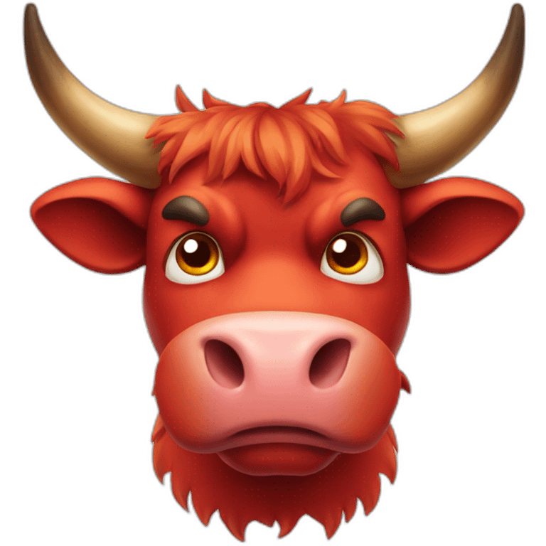 angry red cow gamer emoji