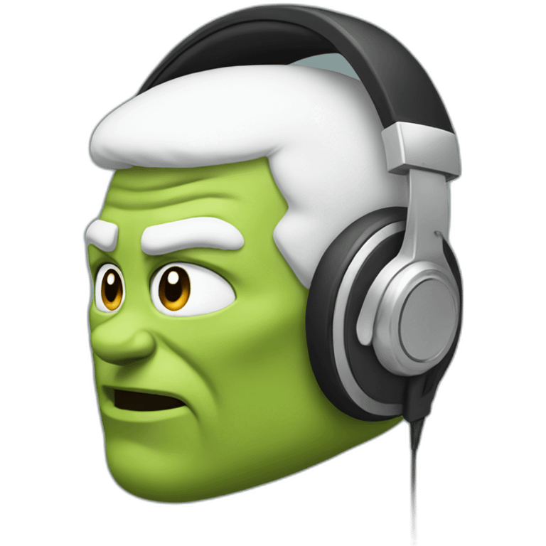 Halk with head phones  emoji