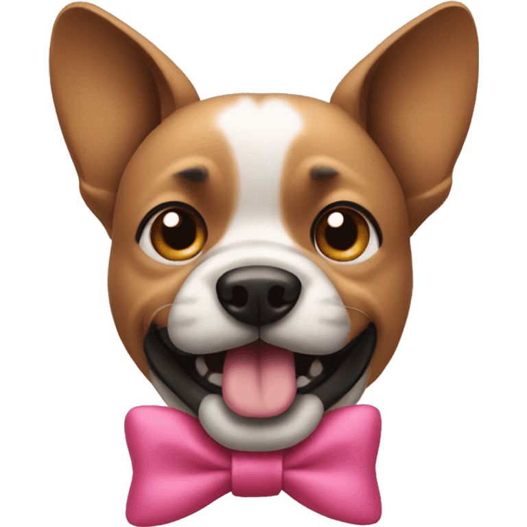 Dog with bows emoji