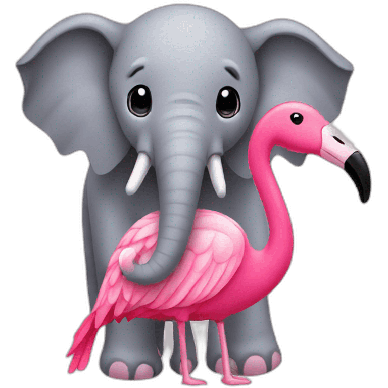 elephant flamingo emoji