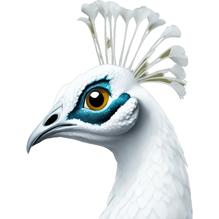 White peacock emoji