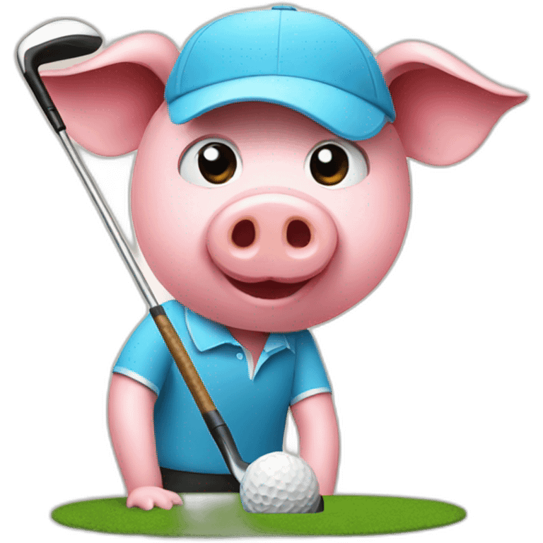 Pig  golfer emoji