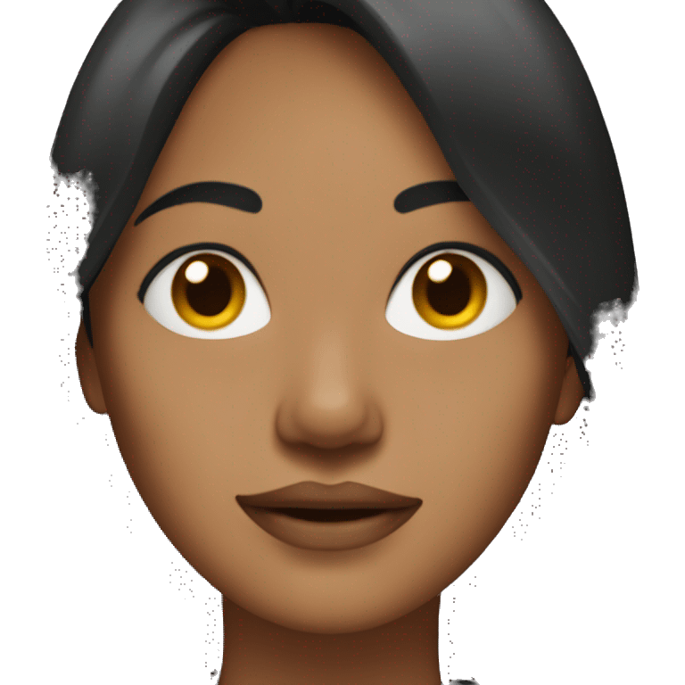 woman with layered black hair emoji