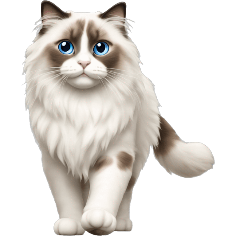 ragdoll cat PROUD WALK, walking, standing emoji