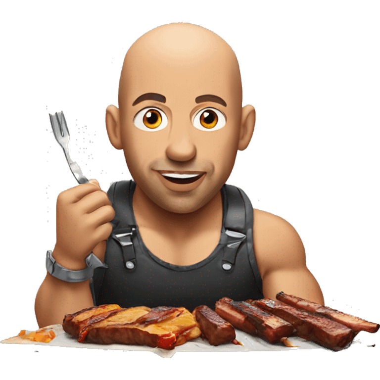 VIN diesel eating barbecue  emoji