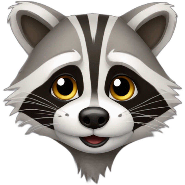 Racoon saying hello emoji