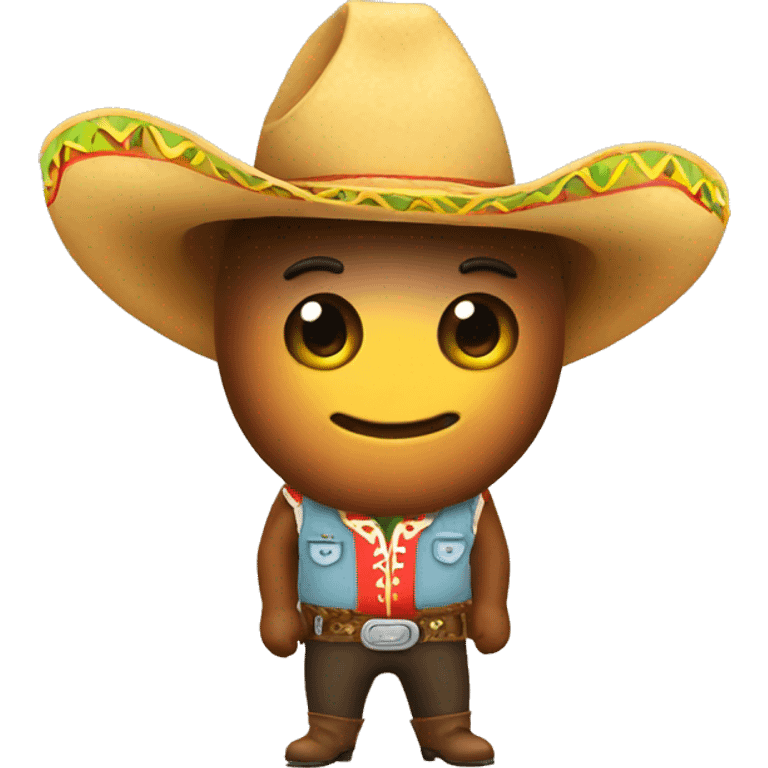 A taco wearing a cowboy hat emoji