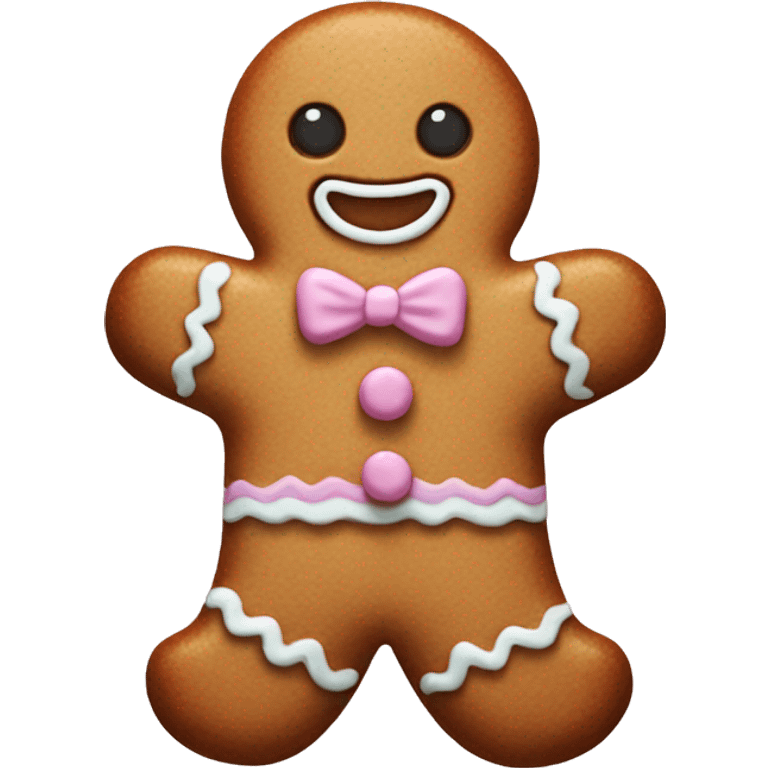 Pastel gingerbread man emoji