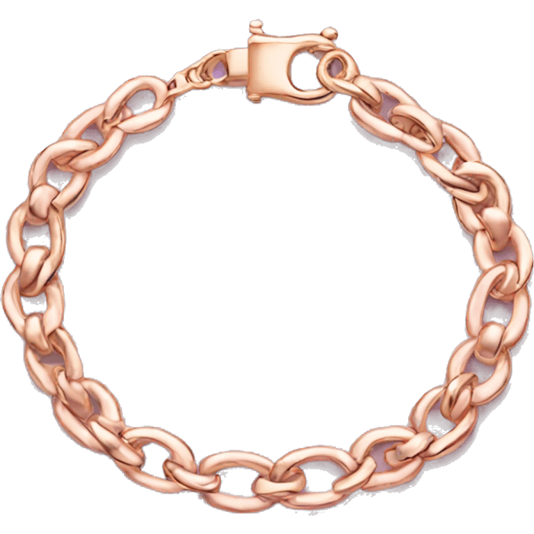 Pink gold bracelet emoji