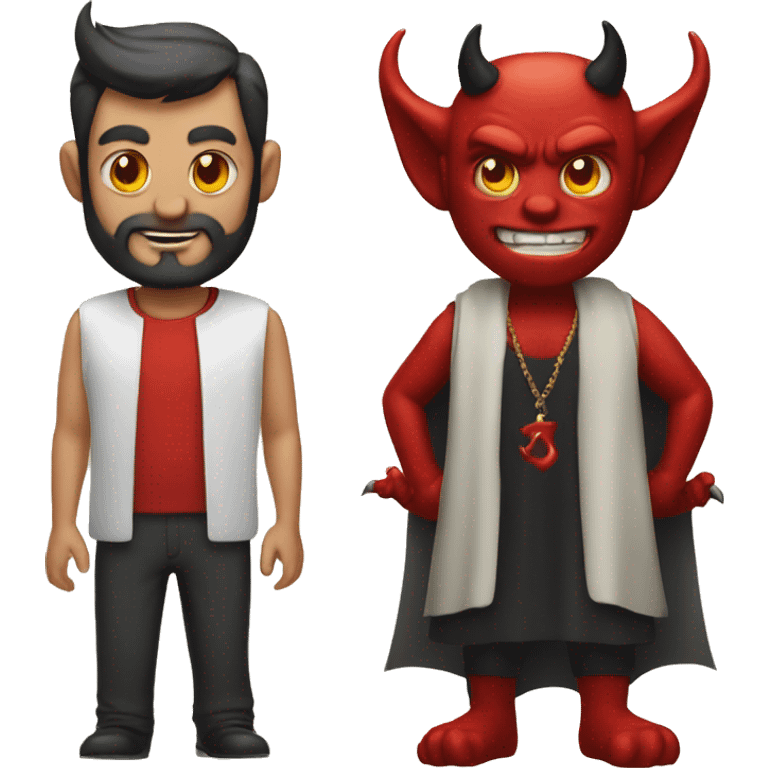 Devil and man emoji