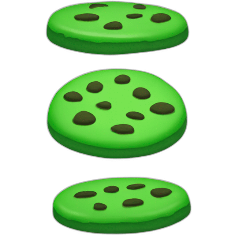 Green cookie emoji