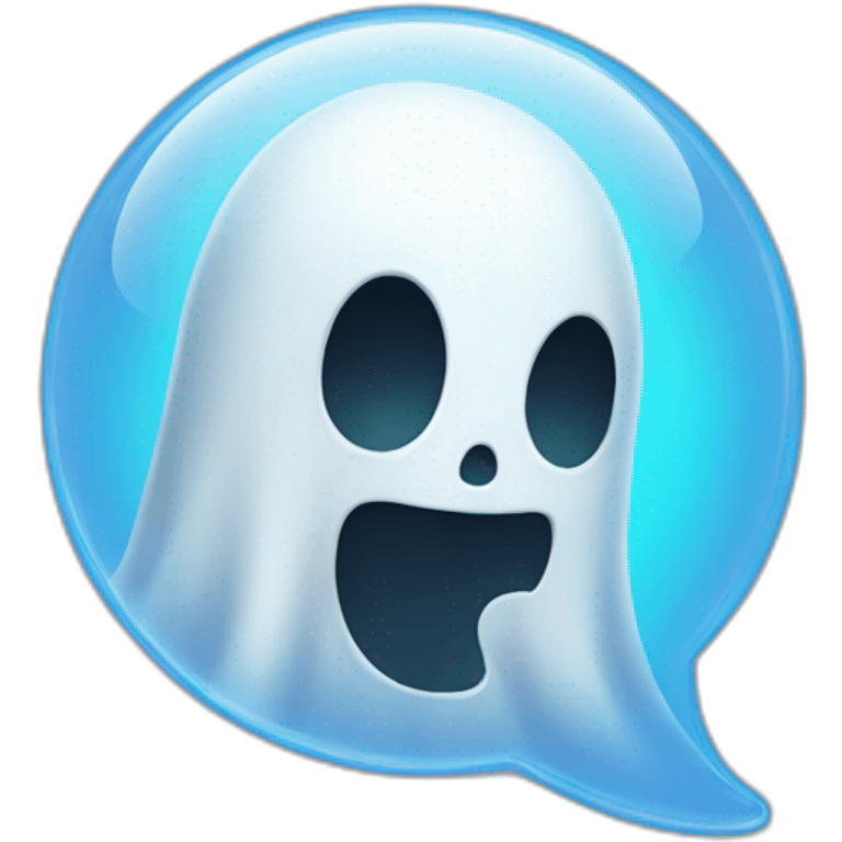 ghost in a message bubble emoji