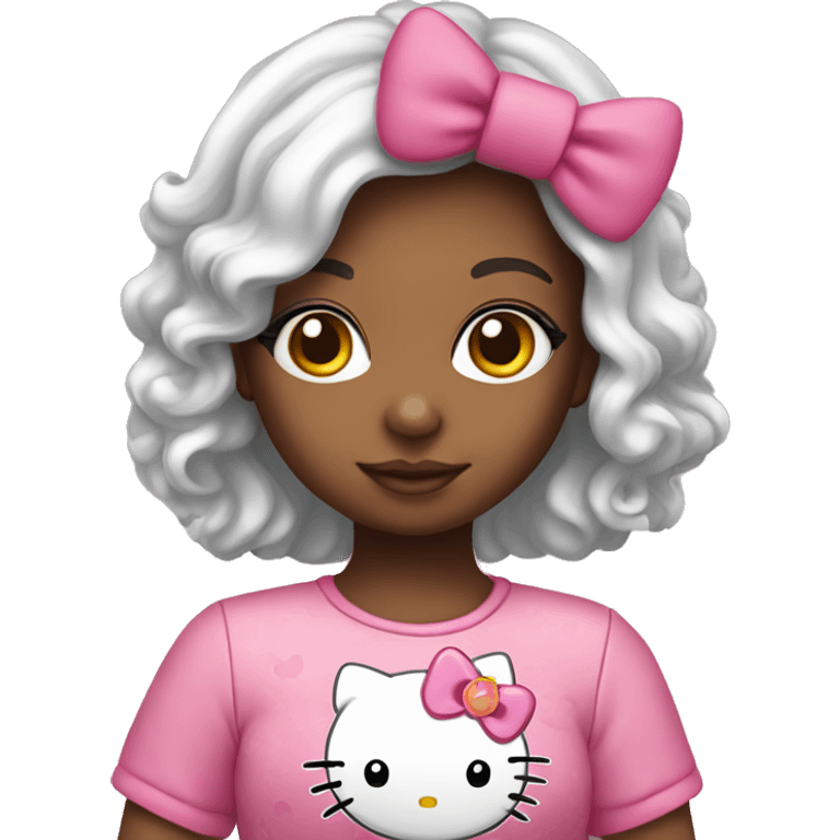 Cute Hello Kitty girl emoji