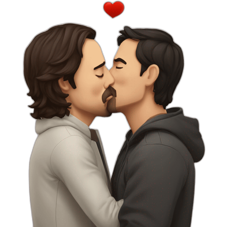 pablo iglesias and pedro sanchez kissing emoji