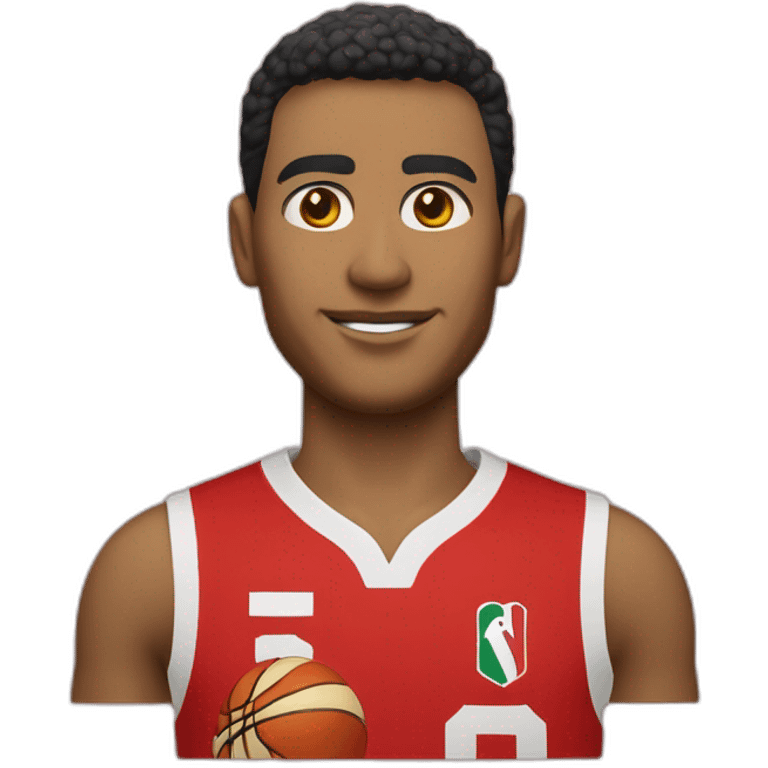 Marcio Santos 3 Franca basquete camisa vermelha emoji