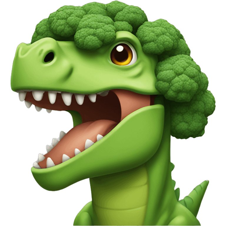 dinosaur with broccoli hair emoji