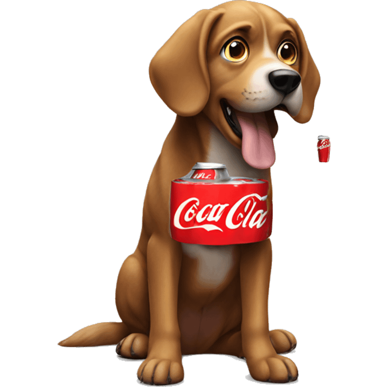 dog with coke emoji