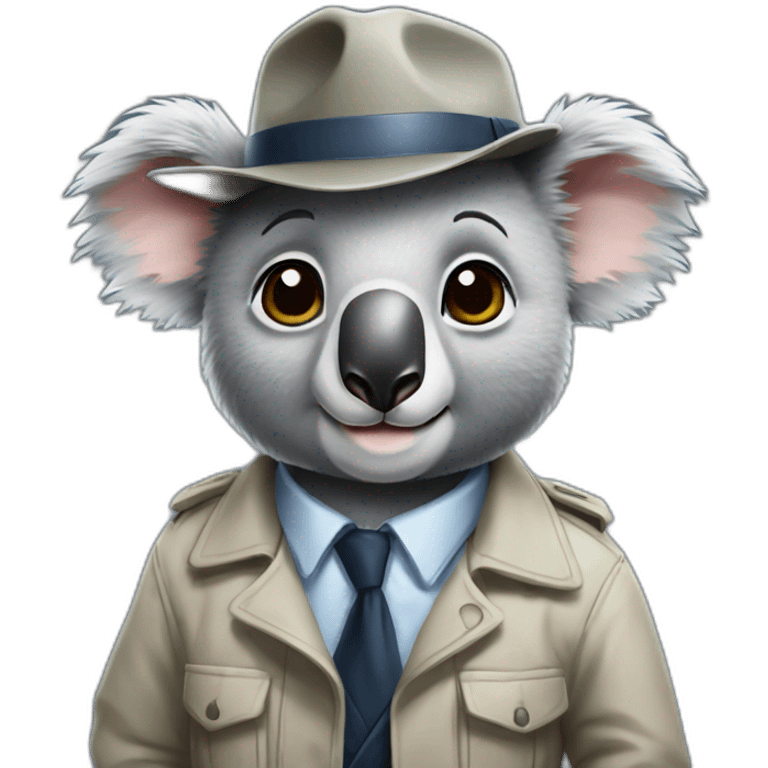 a koala detective emoji