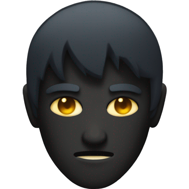 An anime character with a dark anime shadow over the fore head seeming disturbed emoji