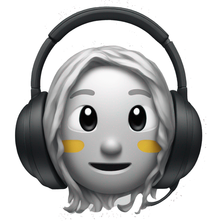 sony headphones with smiley face emoji