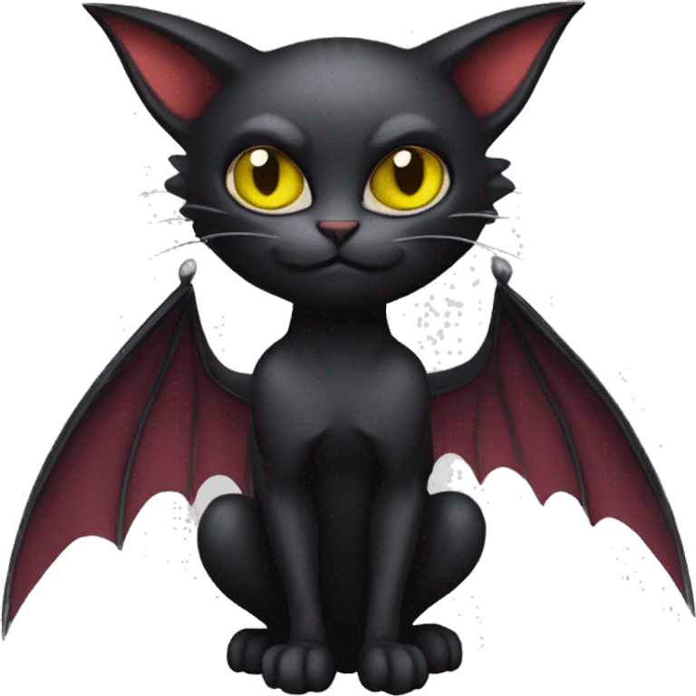 Black-Vampire-Batty-Cat-Fakémon-Cat With Bat-wings as ears  emoji