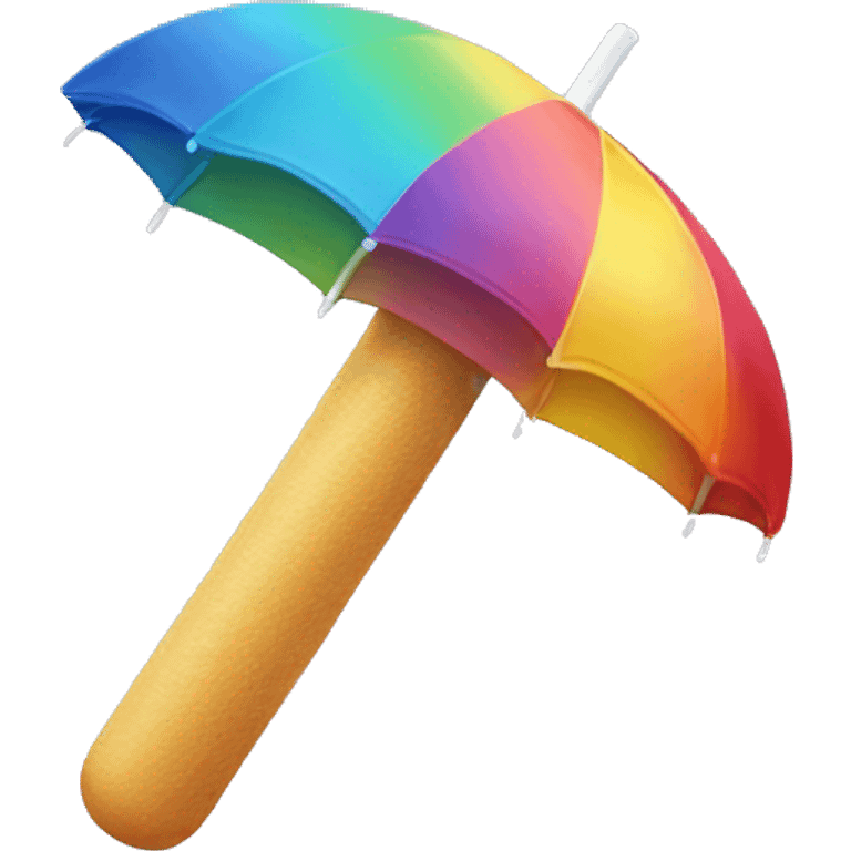 Make An emoji Of a raimbow popsicle umbrella emoji