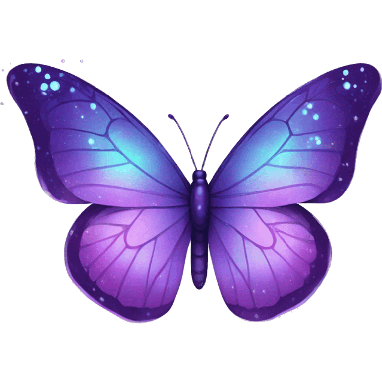 sparkly starry glowing Pastel purple-gradient nebula galaxy butterfly emoji