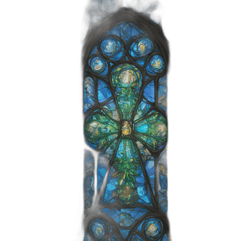 stained glass cathedral window emoji