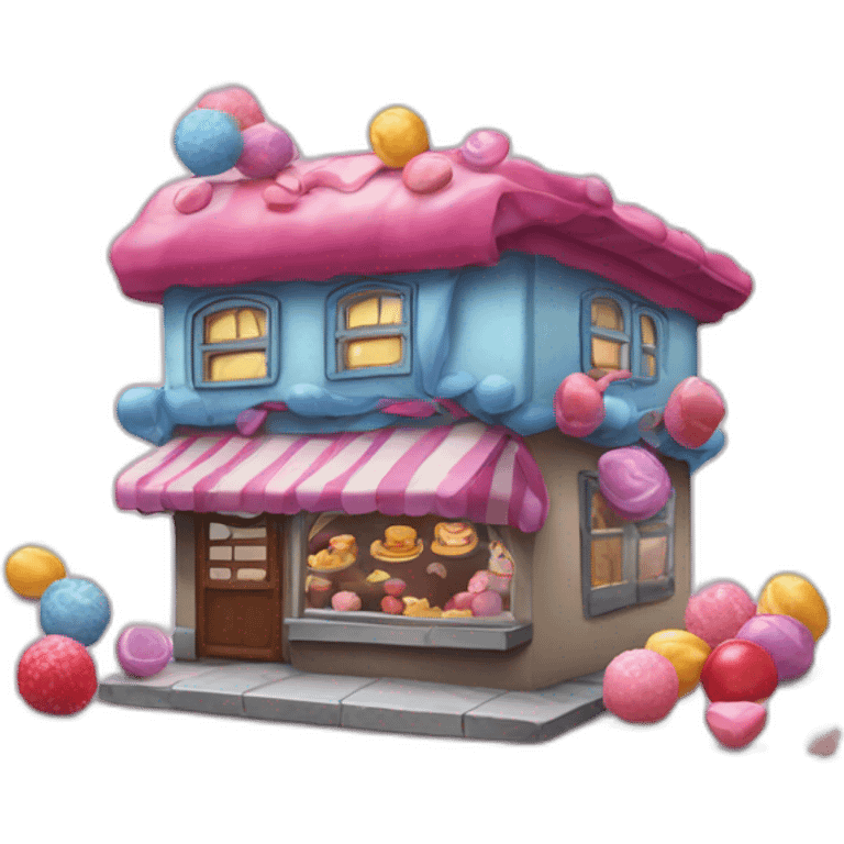 Une ville en bonbons emoji