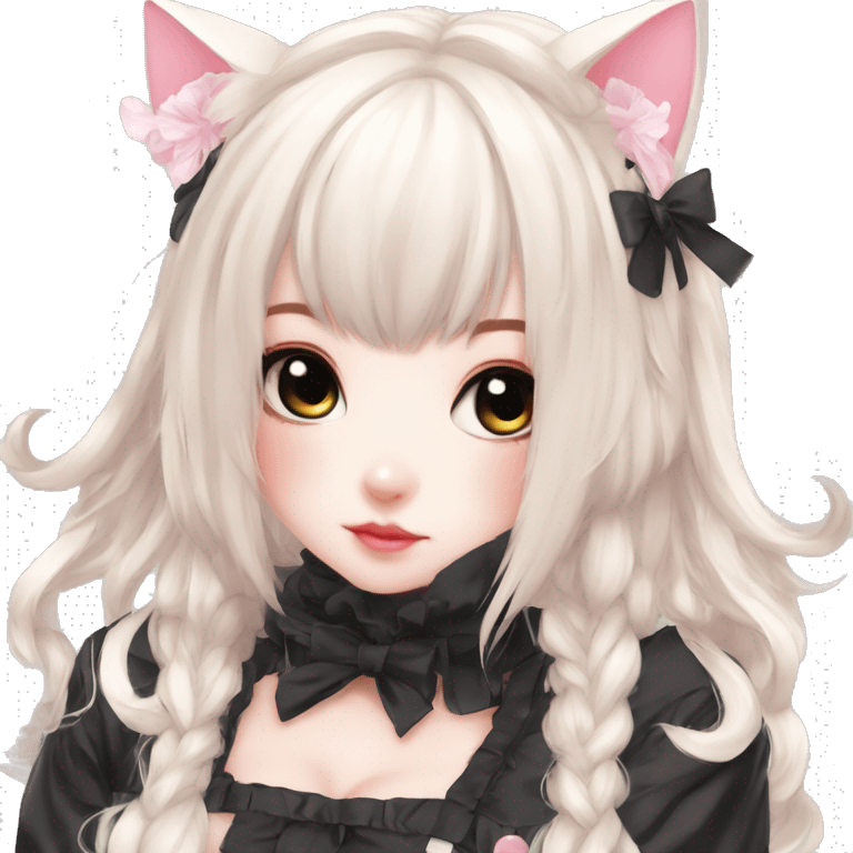 Edgy Kawaii Cute Cool Beautiful Elegant Pretty Anime Lolita Techwear Catgirl emoji