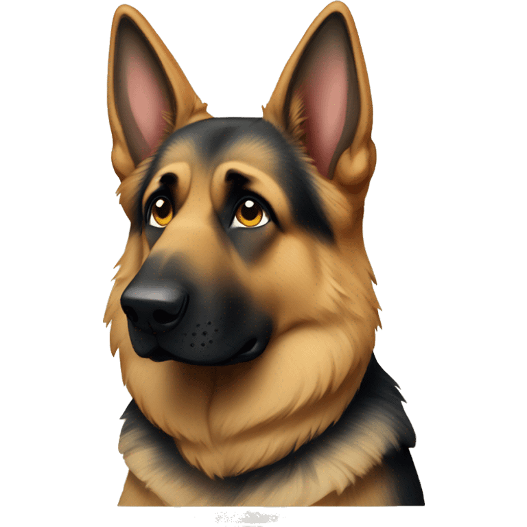 German shepherd sad  emoji