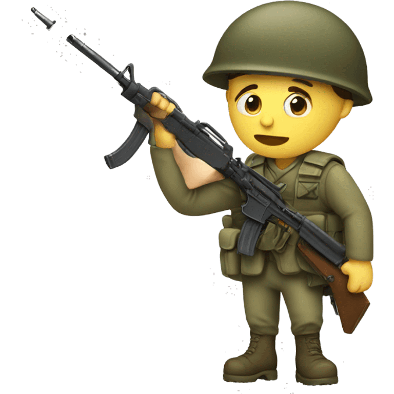 A soldier fighting emoji