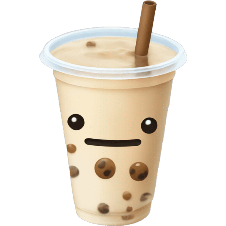 milk tea with boba balls  emoji