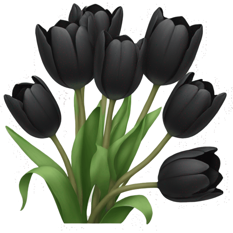 bouquet of black tulips emoji