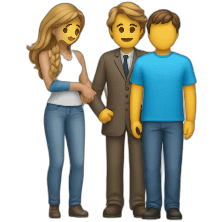 Un homme qui embrasse une femme emoji