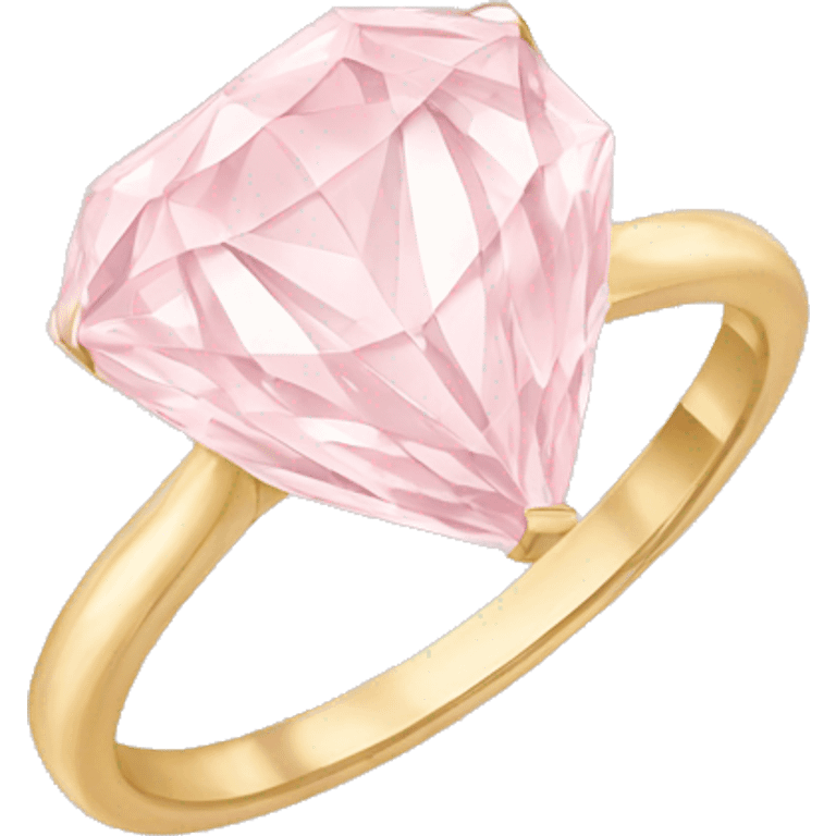 light pastel pink diamond ring emoji emoji