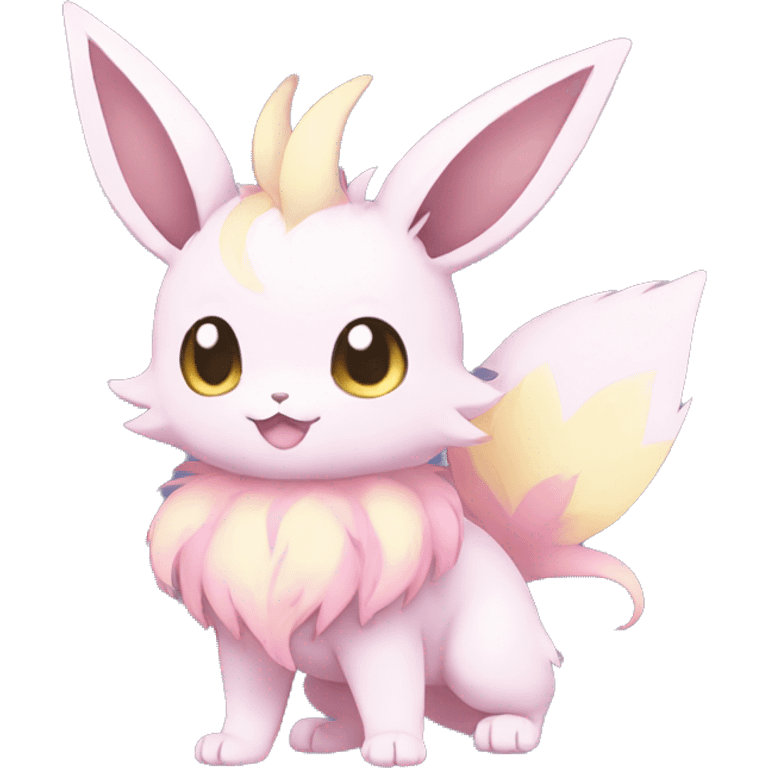 Kawaii Pastel Eeveelution-Cute-Pokémon-fusion full body emoji