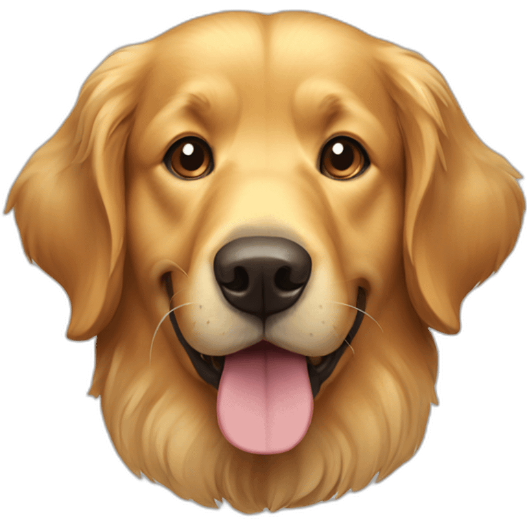 senior golden retriever dog emoji