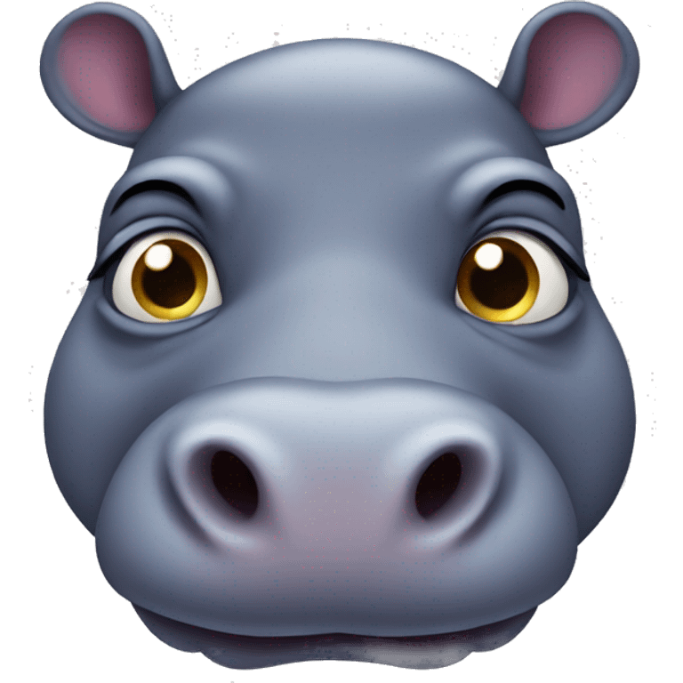 hippo face emoji