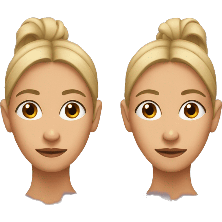 Women with feets as ears emoji