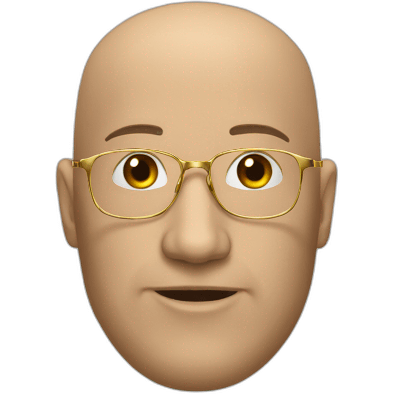 Bald-head-gold-rim-glasses emoji