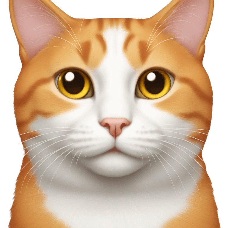 Orange and white male cat emoji