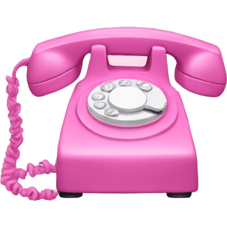 Pink phone emoji