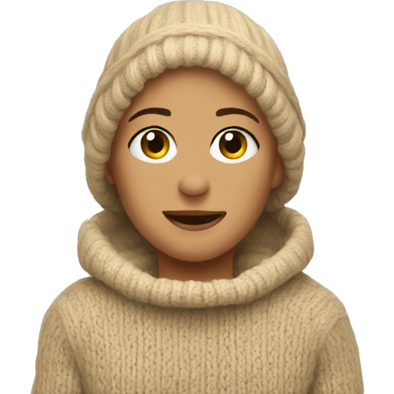 cozy beige sweater emoji