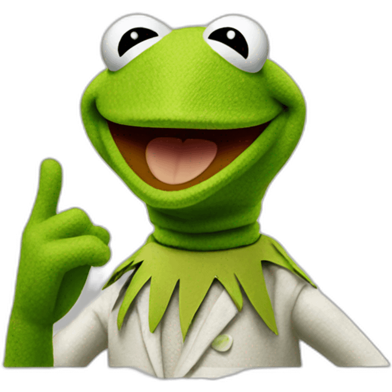 Kermit the frog shaka emoji