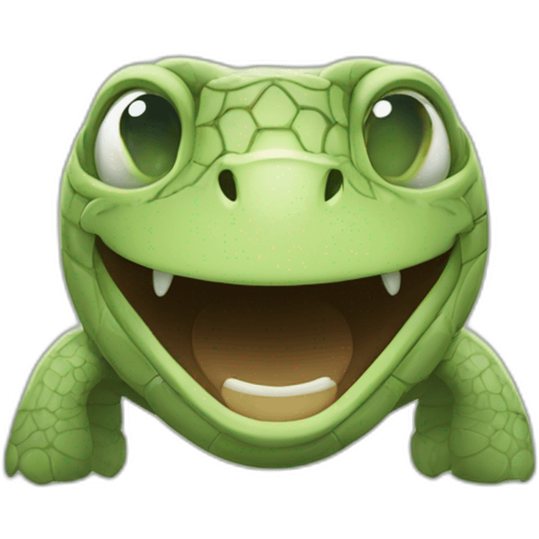 Tortue et rire emoji