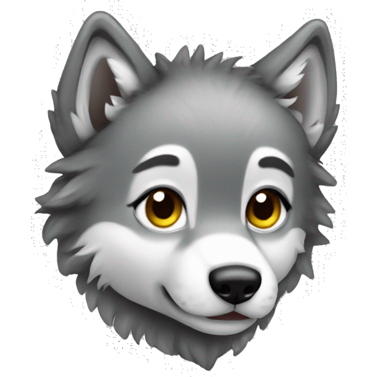 Baby wolf cute emoji