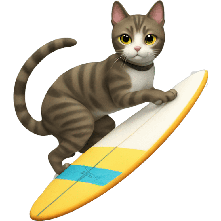 Surfing cat emoji