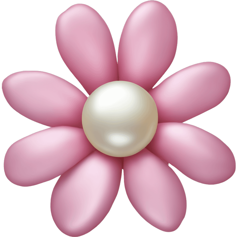 Pearl light pink flower emoji